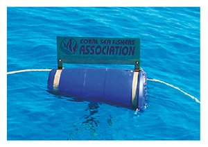 Coral Sea collectors  install their own moorings to minimise the risk of anchor damage.